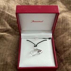 Baccarat double heart necklace - mint condition